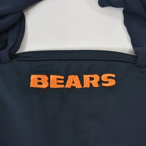 All-Sport Couture NFL Womens Chicago Bears First Down Navy Halter Top Shirt New - Picture 2 of 5